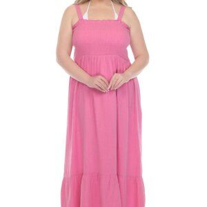 Raviya Plus Size Smocked Cotton Sleev Pink Fizz 0X